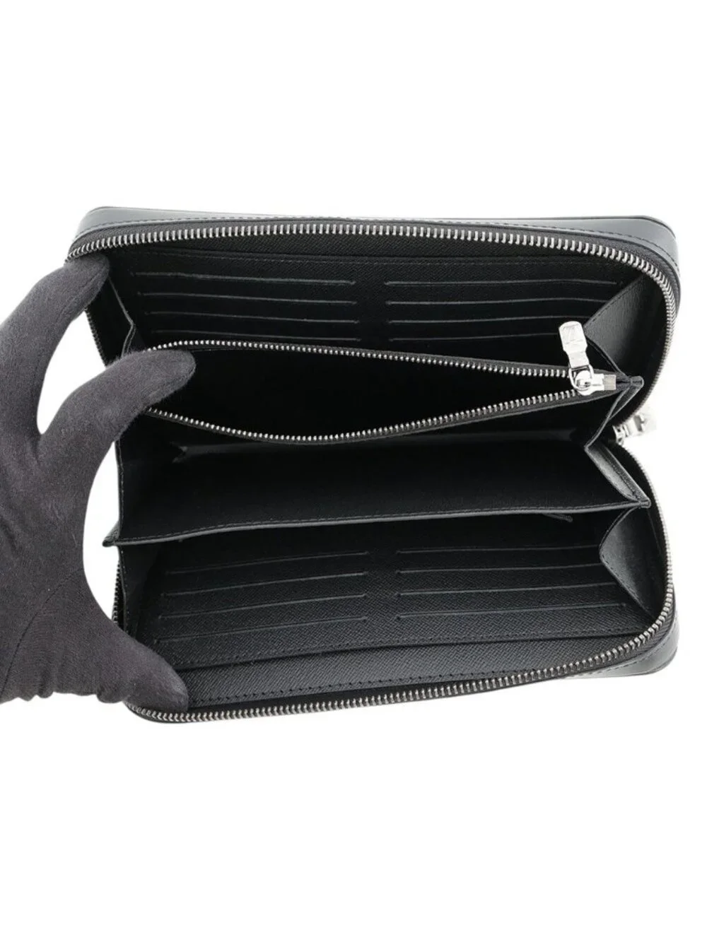 Louis Vuitton Wallet Monogram Eclipse Zippy XL Black